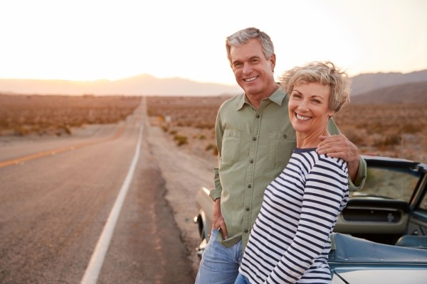 senior couple road trip